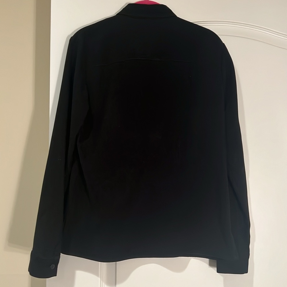 BCBG MAXEZRIA BLACK BUTTON DOWN SHIRT - Picture 7 of 8